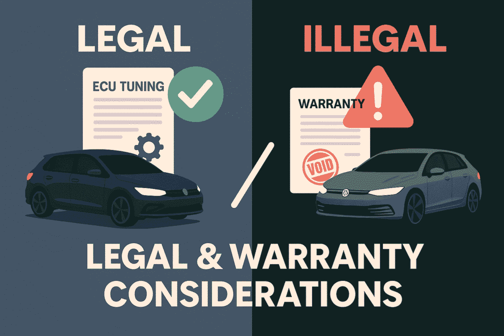legal and warranty consideration on tuning - Ride and Rev
